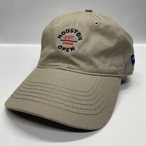 Adult HOUSTON OPEN Est 1946 CAP Beige - OSFM - Adjustable Golf Hat